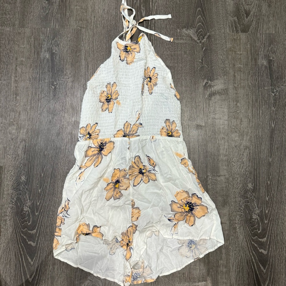 White romper with flowers on it!